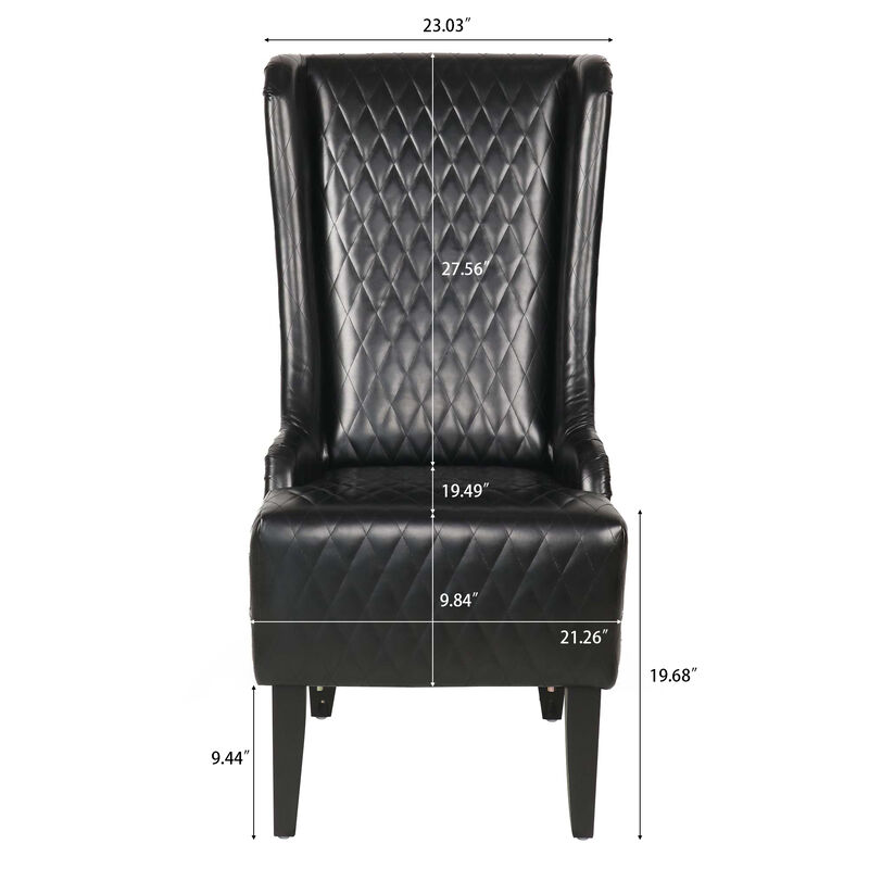 Montzi  Faux Leather Accent Chair image number 9