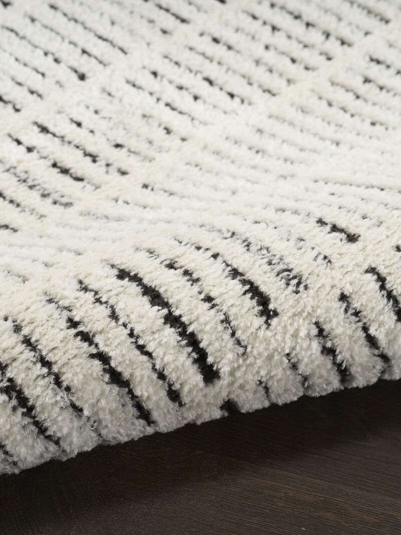 Modern Comfort MNC03 Ivory/Black 6'7" x 9' Rug image number 4