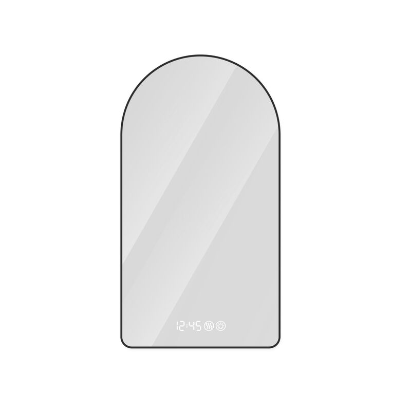 ELEMENT ACE Arched LED Bathroom Mirror with Time Display, Anti-Fog Technology and Dimmable Backlight image number 0