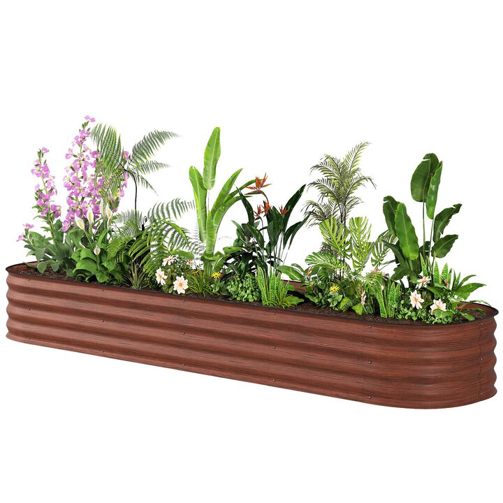 Hivvago Sturdy Galvanized Raised Bed for Vegetables and Flowers