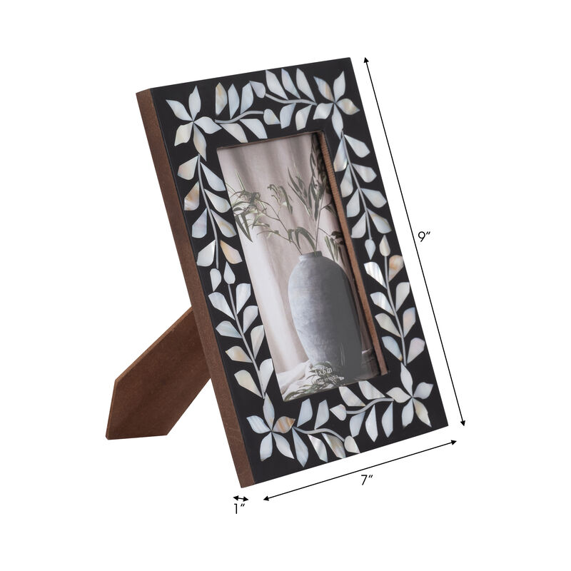4x6 Mother of Pearl Inlay Vine Photo Frame