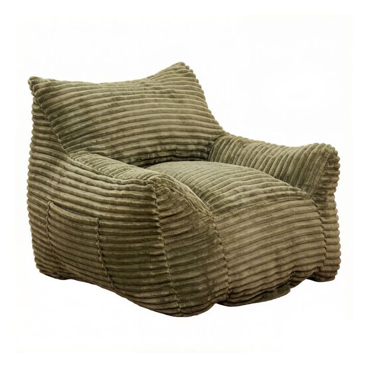 GOODSILO Oversized Comfort Bean Bag Chair with Supportive Armrests for Ultimate Lounging Relaxation