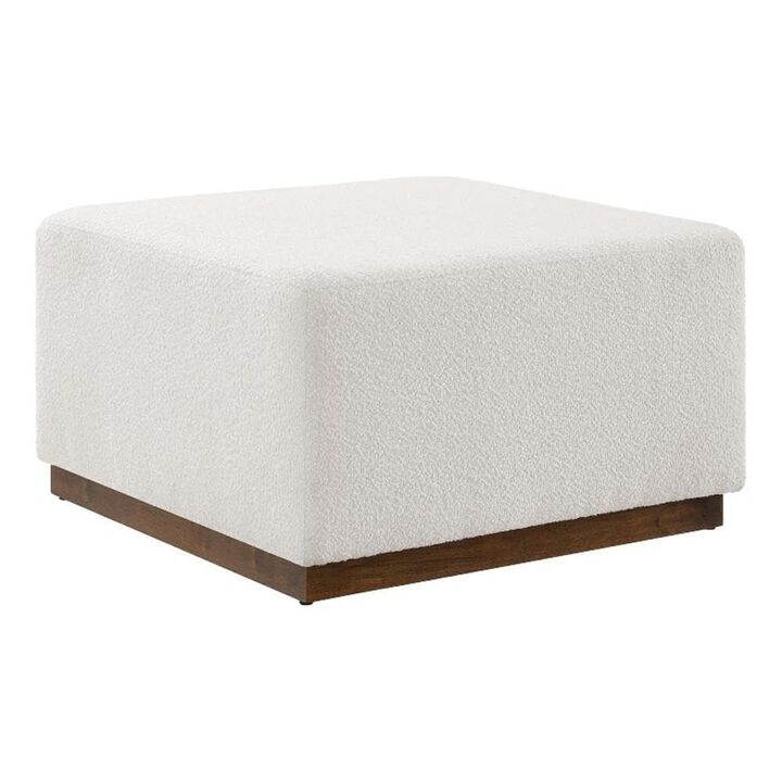 Modway Large 28" Square Boucle Upholstered Upholstered Ottoman