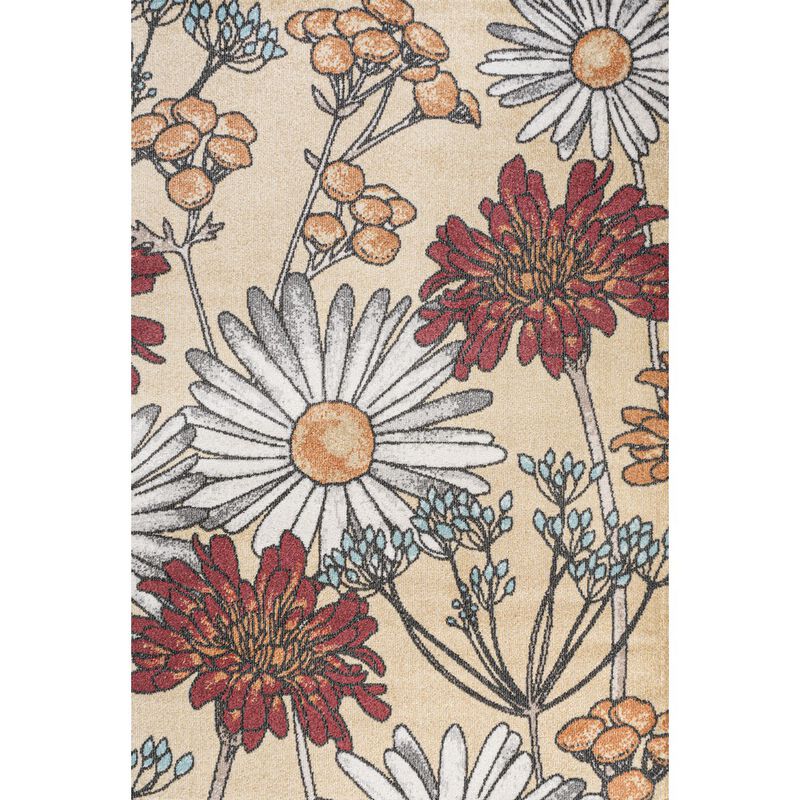 Dizi Modern Botanical Wildflower Area Rug