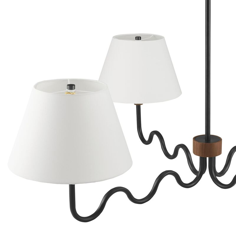 Sunlit Squiggle 4-Arm Pendant Light image number 7