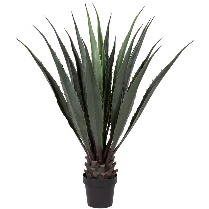 43" Artificial Agave Succulent Plant in Black Pot