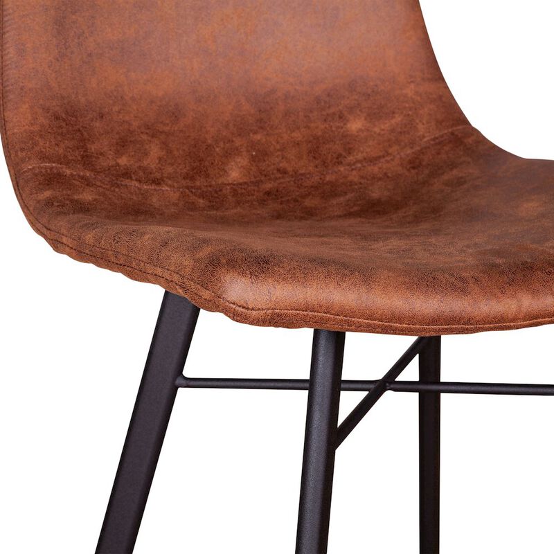 World Interiors Hudson Counter Chair in Trapper Brown Microfiber image number 8