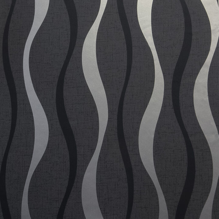 Tazz Black Ribbons Wallpaper