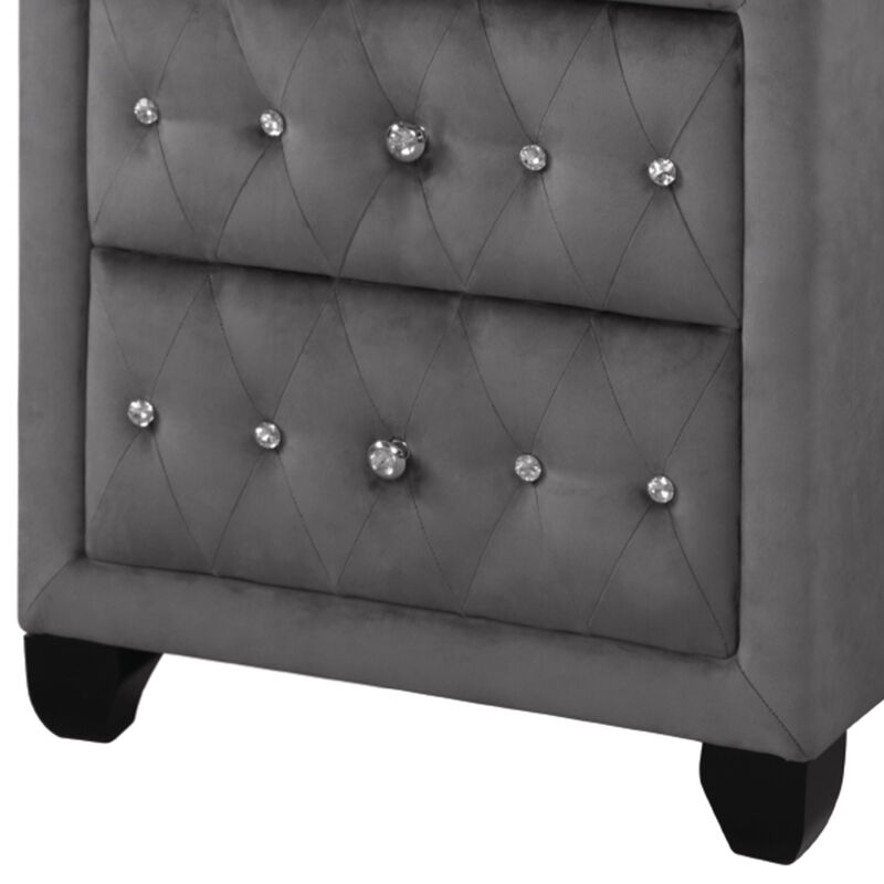 Ceralissiq Tufted 2-Drawer Nightstand image number 6