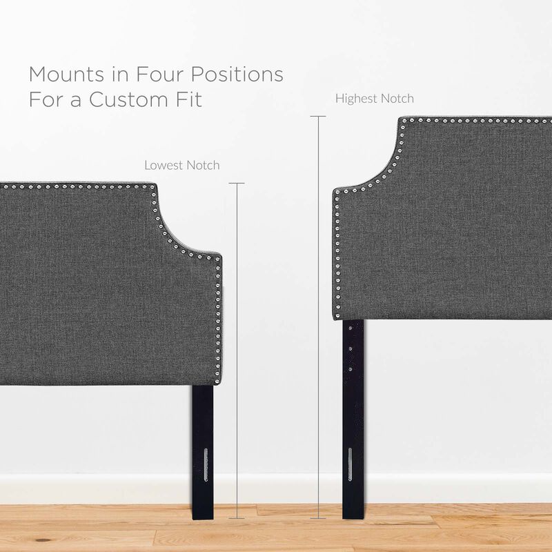 Modway - Laura Twin Upholstered Fabric Headboard Gray image number 6