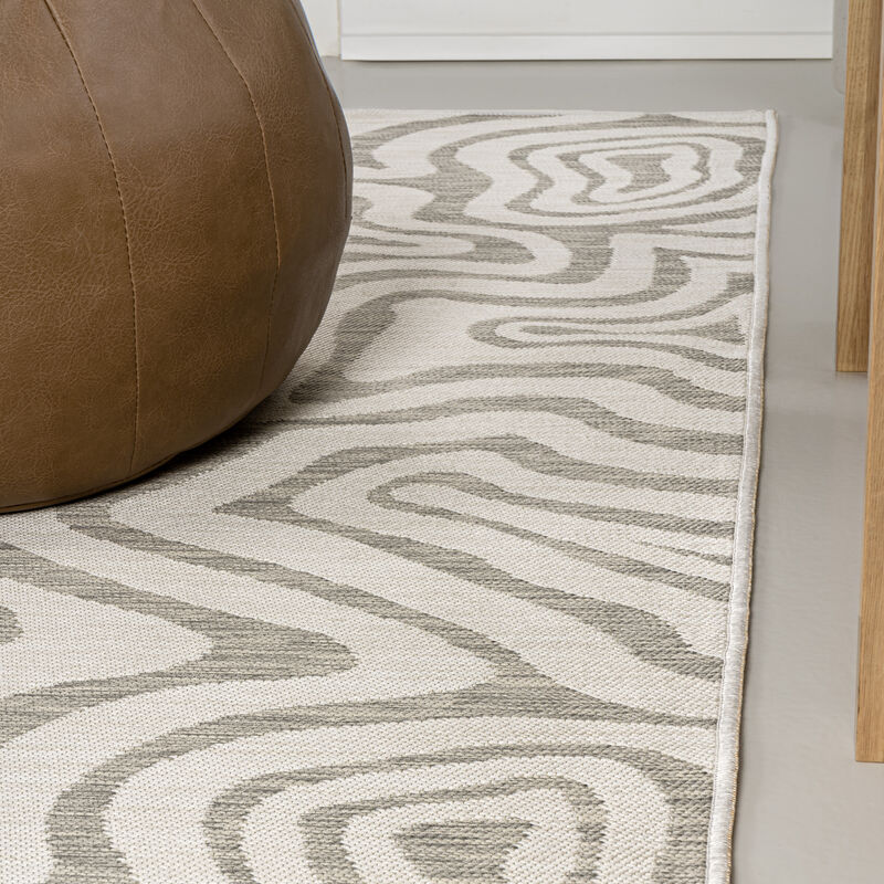 Eryx Modern Bohemian Abstract Organic Reversible Machine-Washable Indoor/Outdoor Area Rug