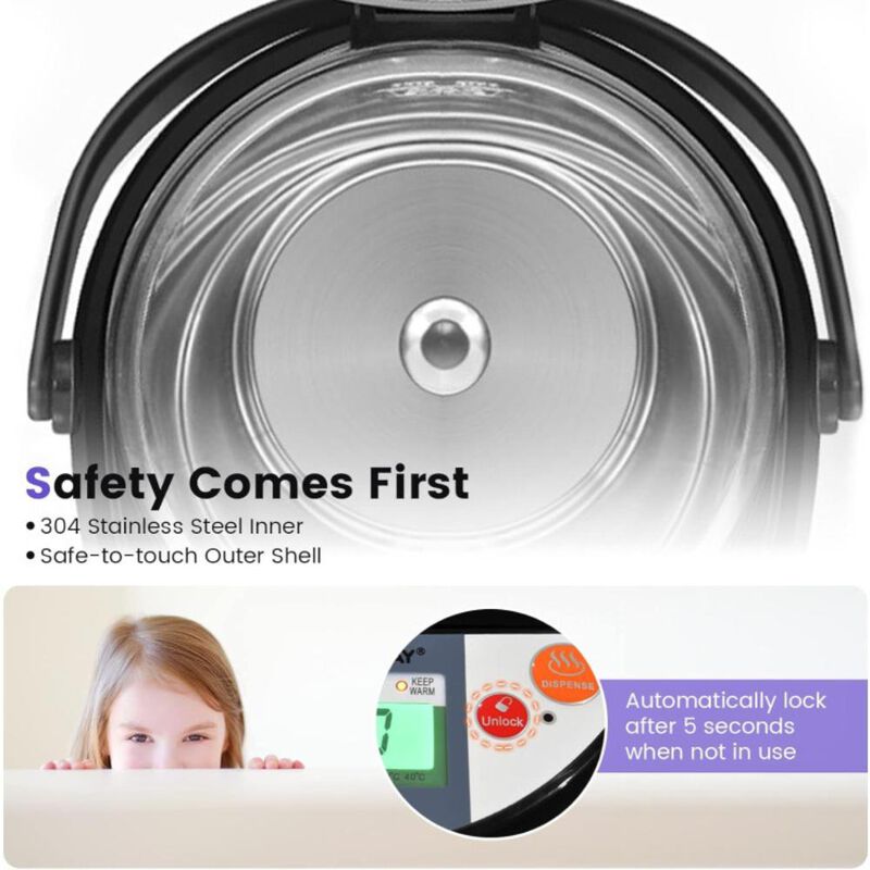 Hivvago 5-liter Electric LCD Water Boiler and Warmer