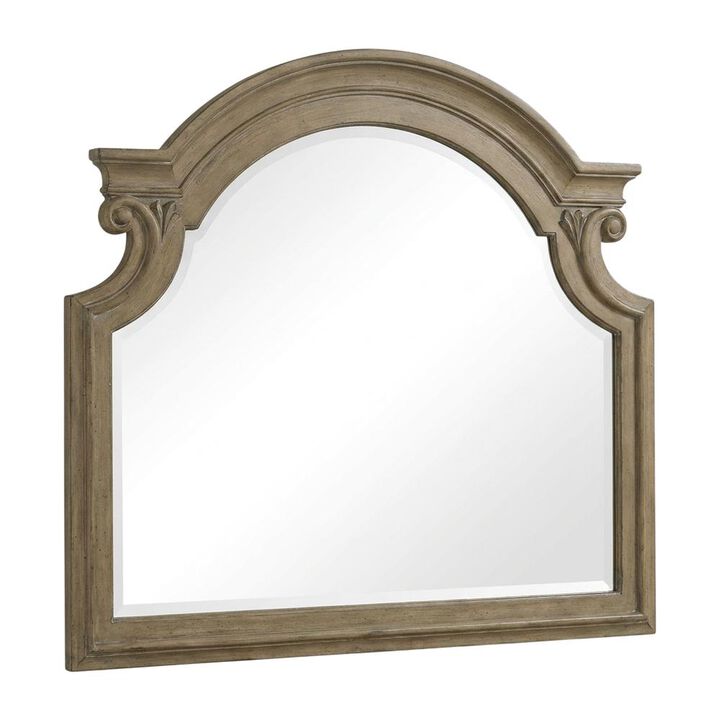 Liberty Furniture Magnolia Manor Mirror in Weathered Bisque