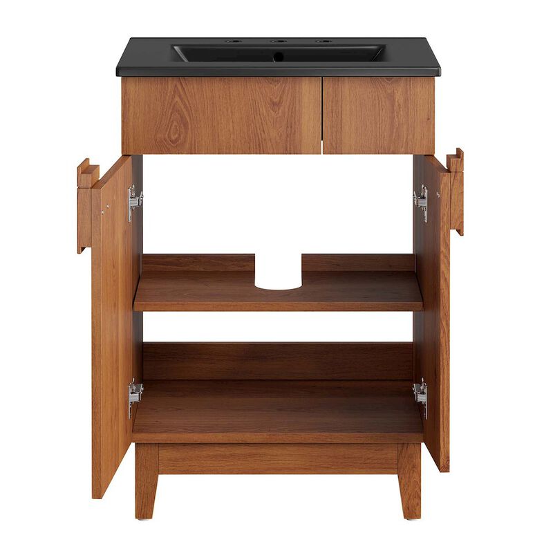 Modway Miles Vanity, Black Walnut image number 5