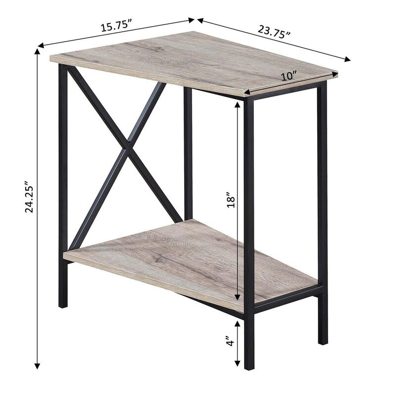 Convience Concept, Inc. Tucson Wedge End Table with Shelf