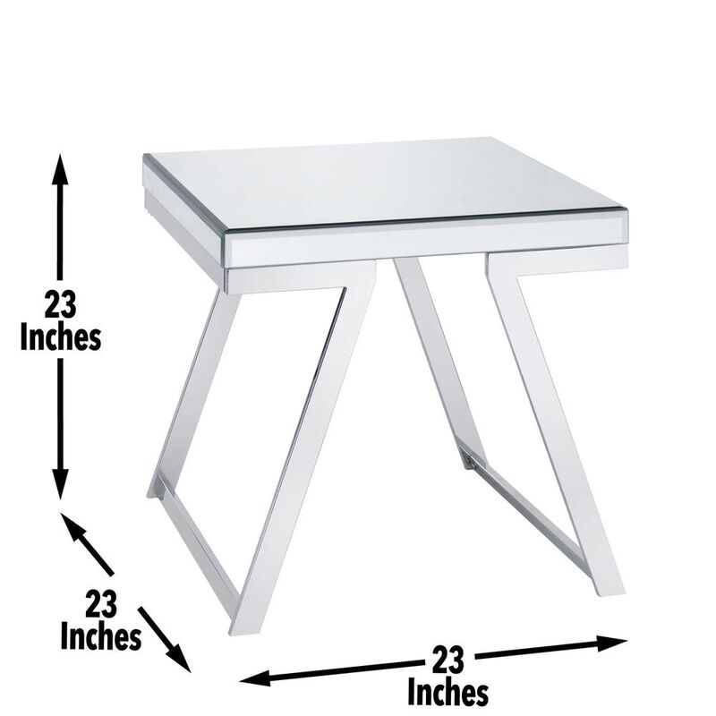 Alfresco Mirrored Top Square End Table