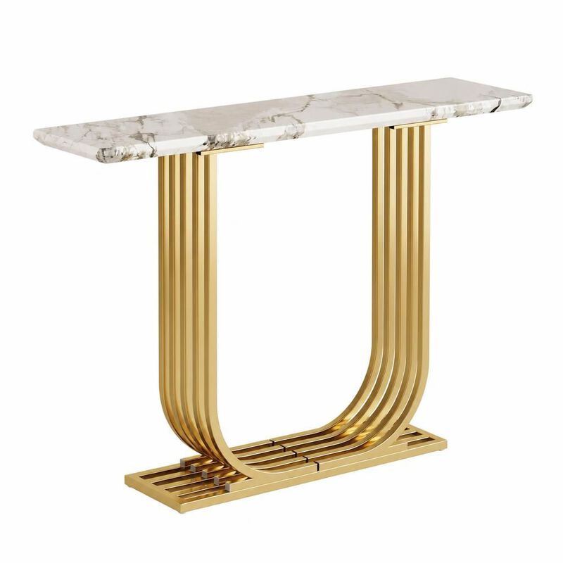 Narrow 43.3" Console Accent Table for Living Room image number 0