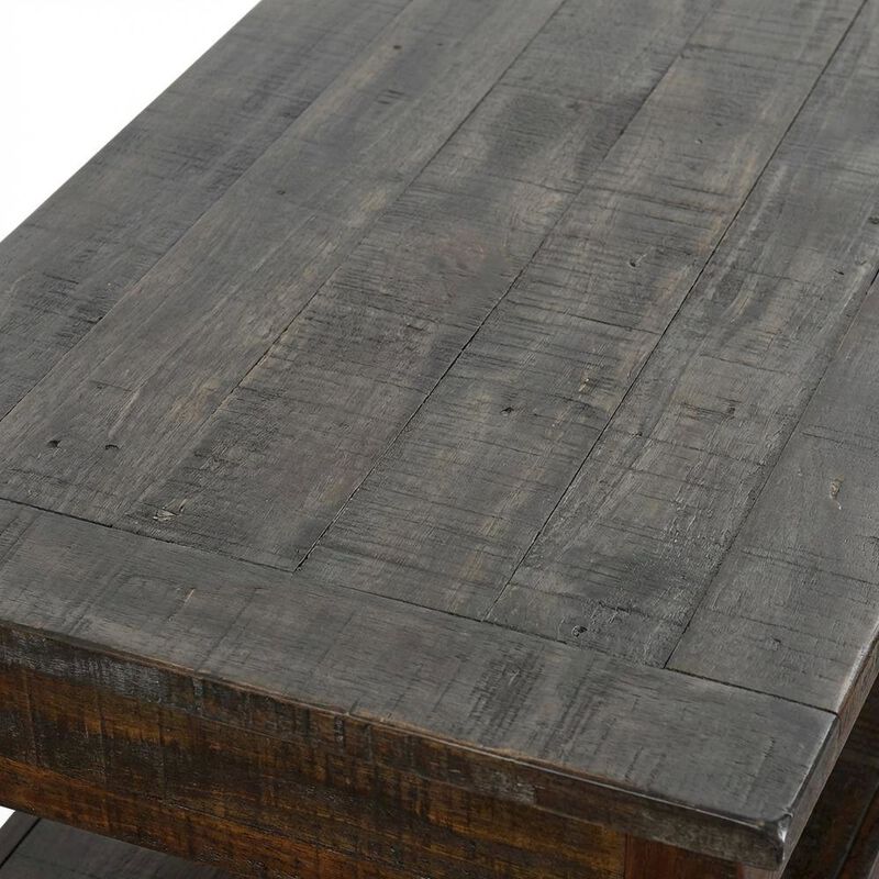 Starlight Canyon Home Dark Brown Coffee Table with Casters for Easy Mobility and Traditional Style image number 5