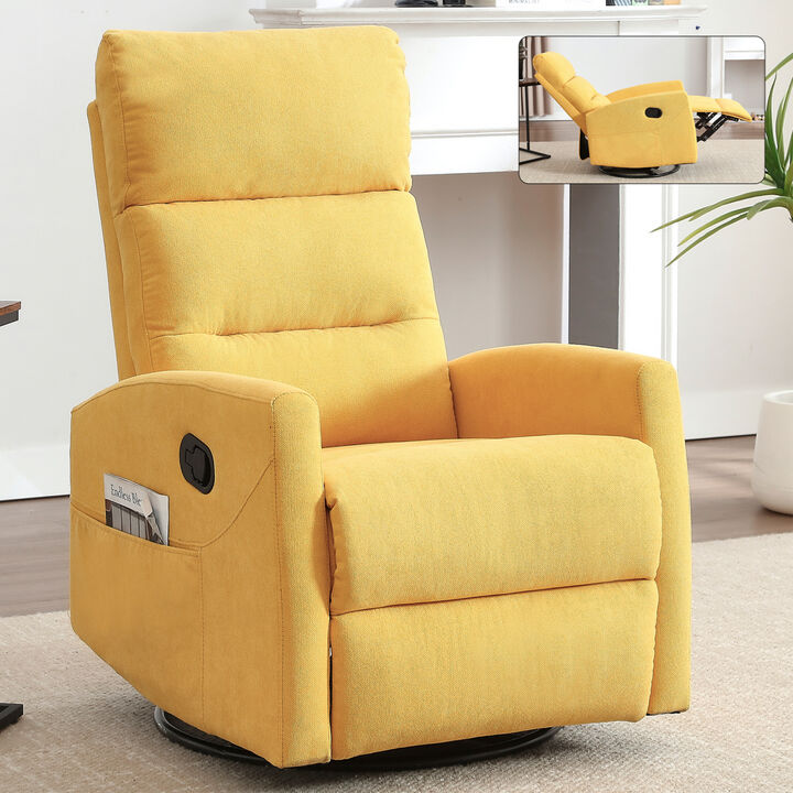 GOODSILO Manual Recliner Chair with Swivel and Rocking Function for Comfortable Living Room Seating