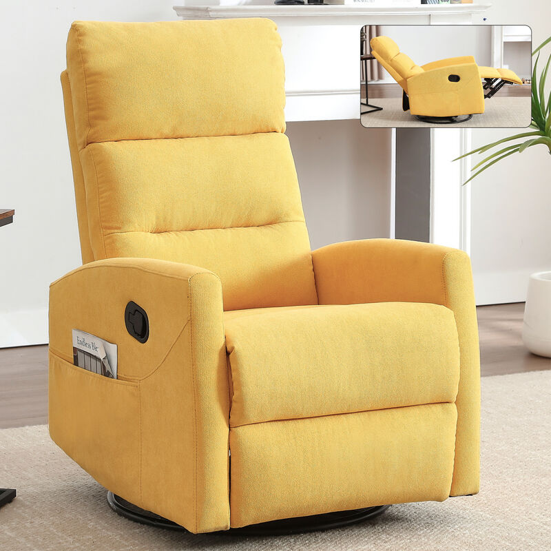 GOODSILO Manual Recliner Chair with Swivel and Rocking Function for Comfortable Living Room Seating image number 1