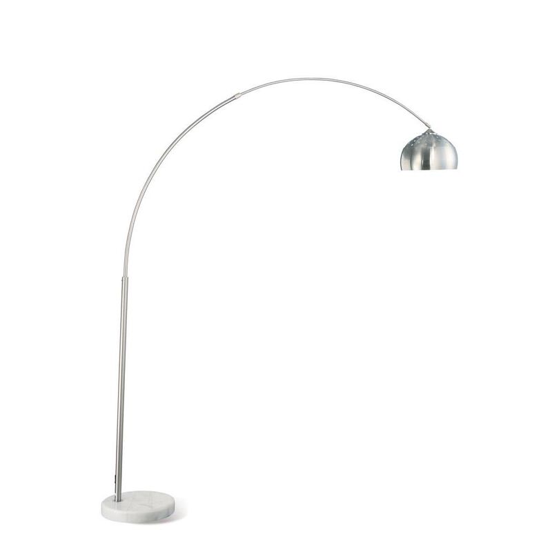 Coaster Co. of America Krester Arched Floor Lamp Brushed Steel and Chrome