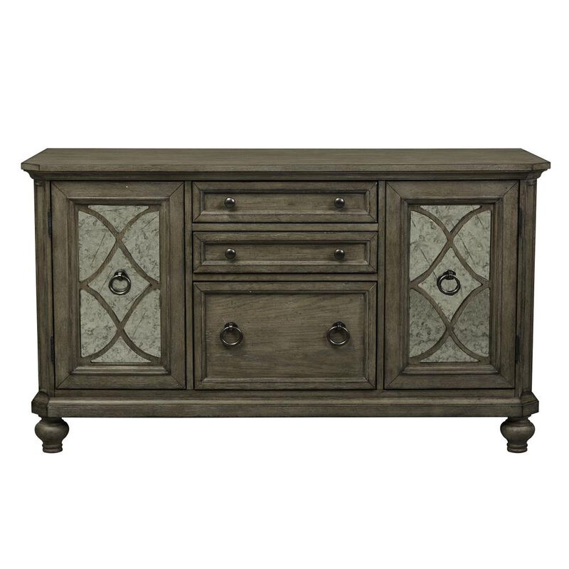 Liberty Furniture Simply Elegant Credenza in Heathered Taupe image number 5