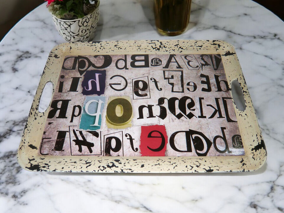 Modern Metal Abstract Tray – Stylish Serving Tray for Home, Parties, and Entertaining