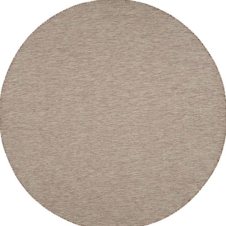 HomeRoots Round Indoor Outdoor Area Rug