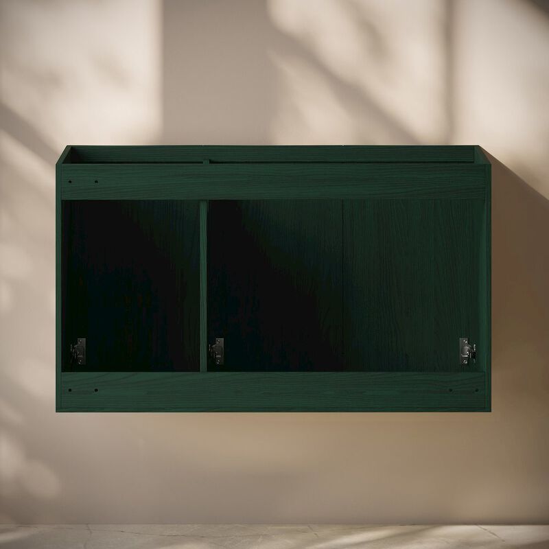 Cascade 36" Wall-Mounted Bathroom Vanity Cabinet without Top in Green Oak image number 3