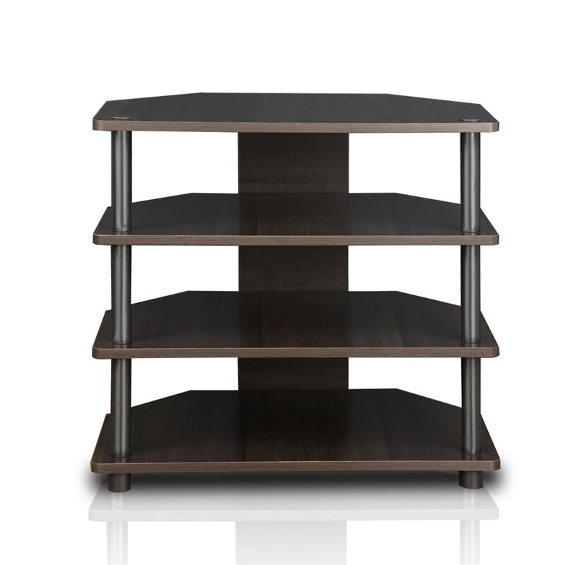 Turn-N-Tube Easy Assembly 4-Tier Petite TV Stand, Espresso