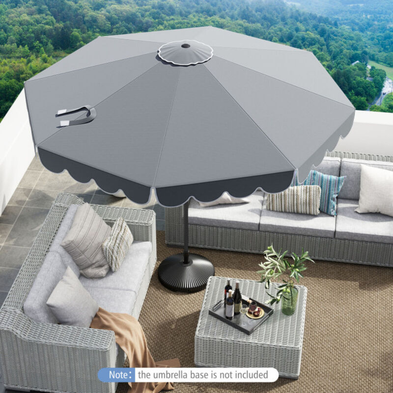 Outdoor Crank Tilt Umbrella &ndash; Adjustable Market Shade for Patio or Backyard image number 2