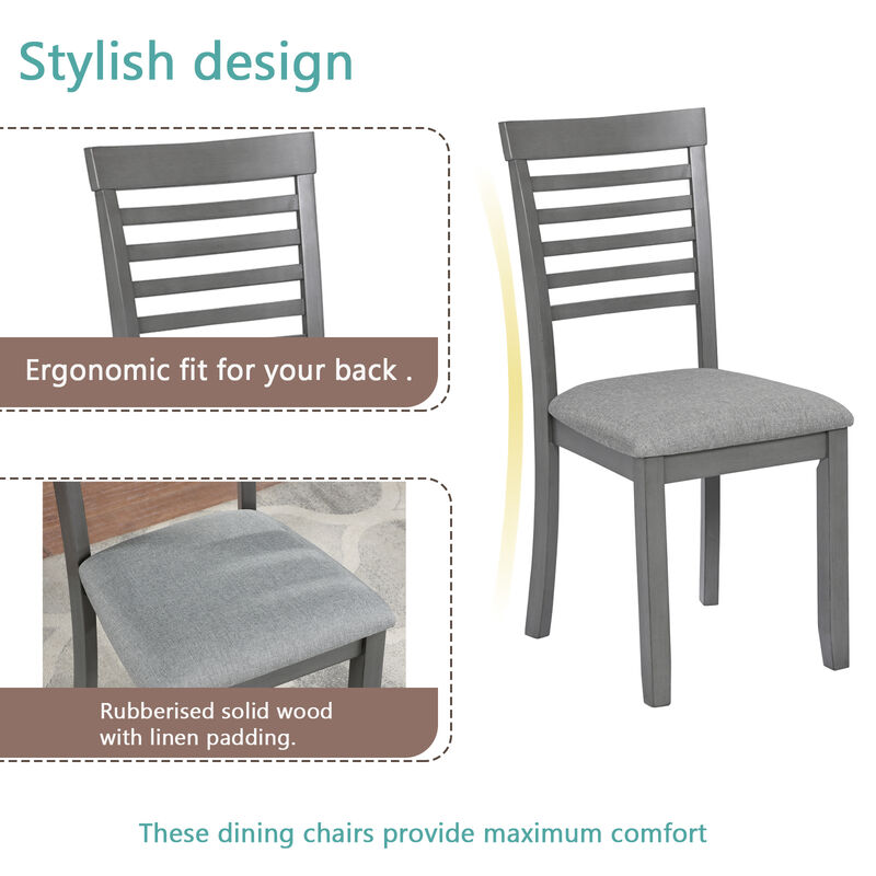 Befrig 5‑Piece Farmhouse Dining Set image number 4