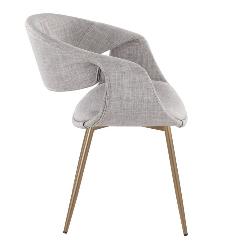 LumiSource Curvo Upholstered Chair - Set of 2