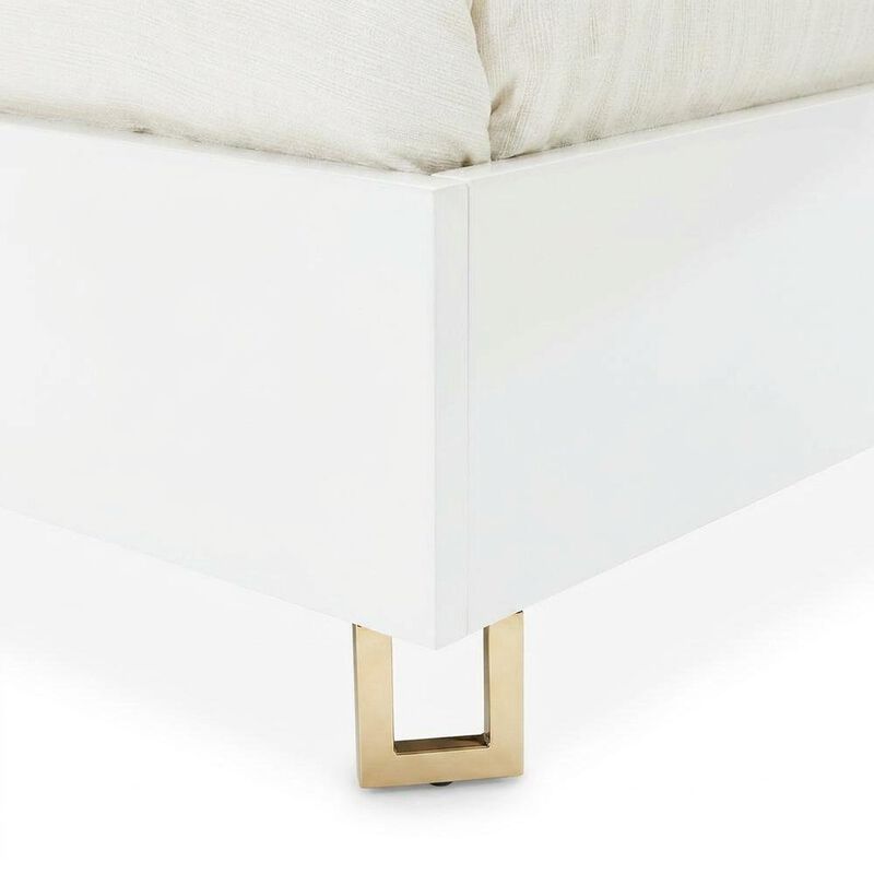 Starlight Canyon Home Upholstered Eastern King Bed in Cream with Polyester Fabric and Woven Finish image number 7