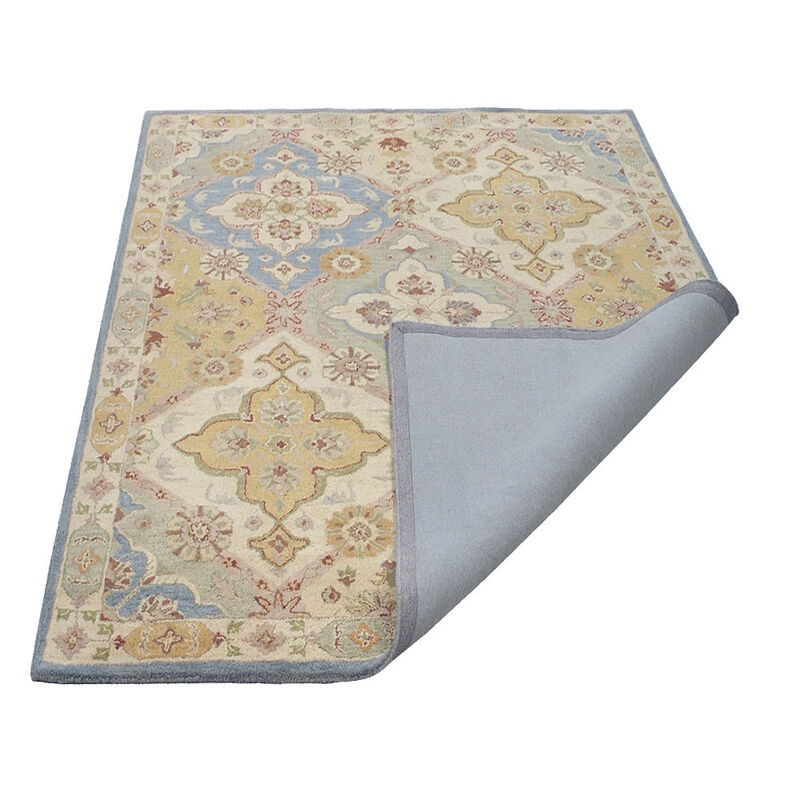 RUGSOTIC CARPETS HAND TUFTED WOOL ECO-FRIENDLY AREA RUGS  - 3'6''x5'6'', Rectangle Shape, Multicolor, Classic Oriental Traditional  Design, High Pile Thick Handmade Anti Skid Area Rugs (K0TM15)