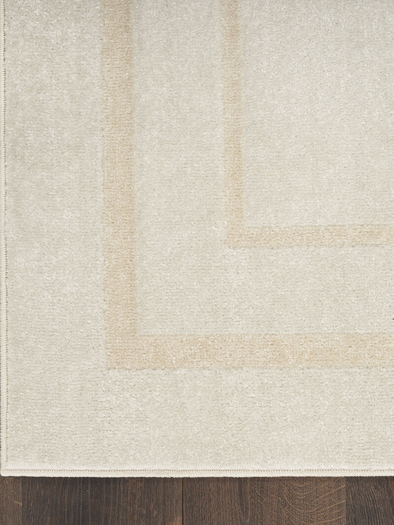 Nourison Essentials NRE02 Ivory/Gold 2' x 6' Rug image number 5