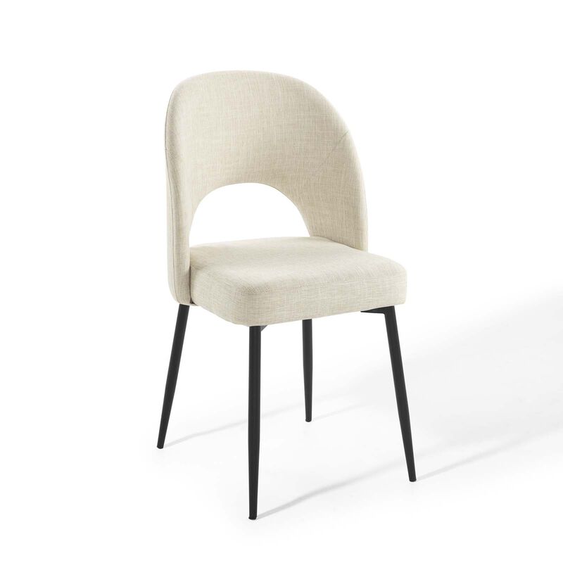 Rouse Dining Side Chair Upholstered Fabric Set of 2-Benzara image number 1