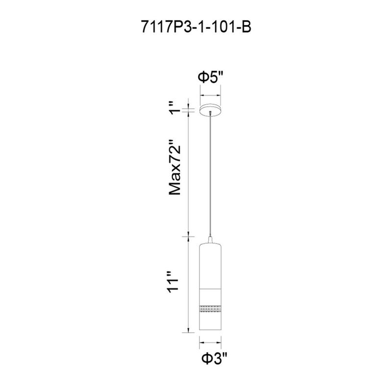 CWI Lighting Stowe LED Down Mini Pendant With Black & Wood Finish
