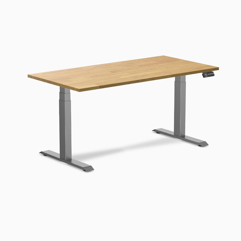 Desky Dual Rubberwood Sit Stand Desk image number 0