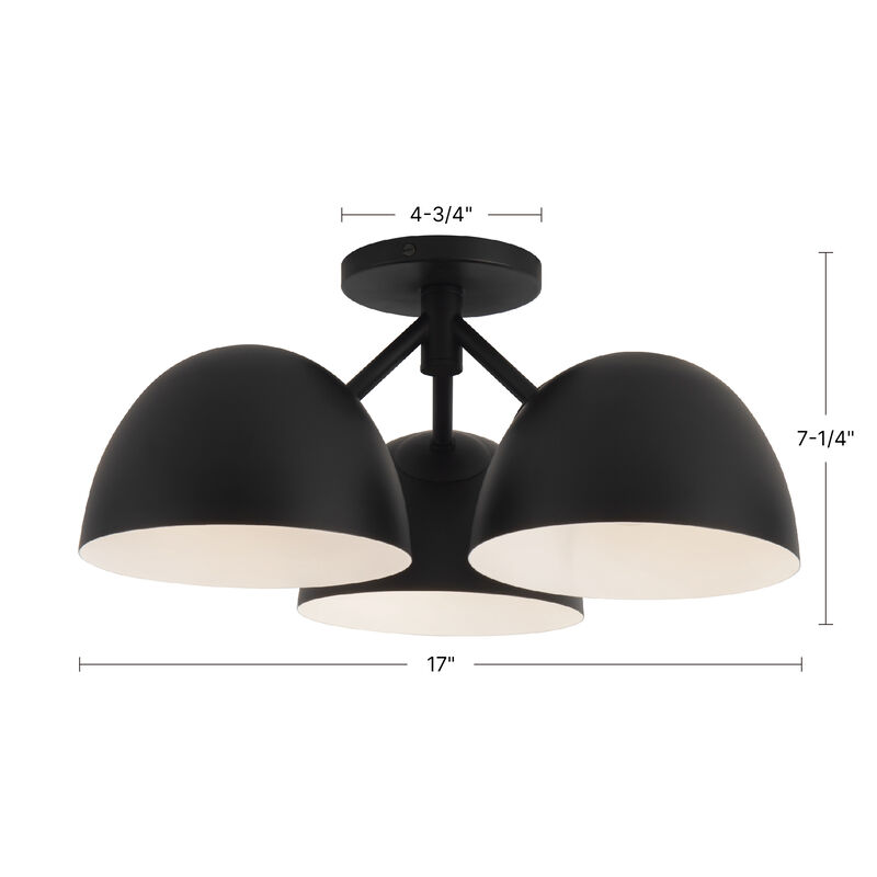 Fosso 17 in Semi Flush Mount image number 9