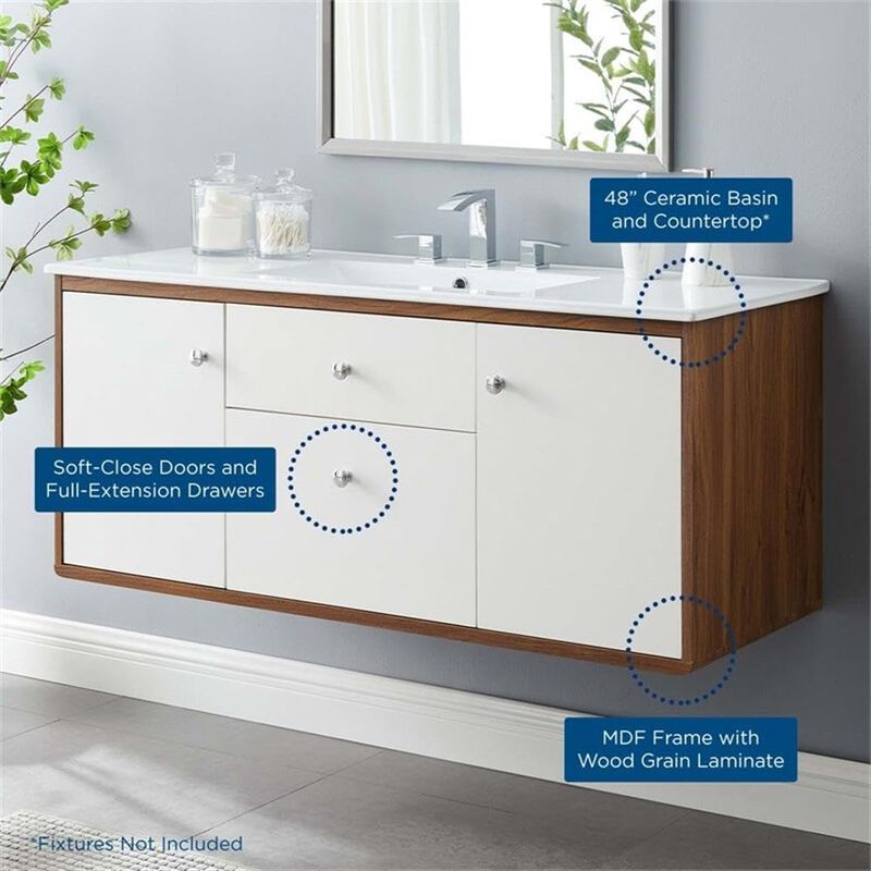 Transmit 48" Wall-Mount Bathroom Vanity image number 9
