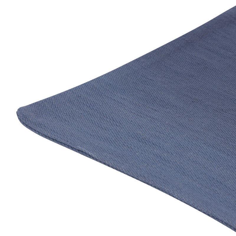 HomeRoots 20" Blue Cotton Throw Pillow With Buttons image number 2