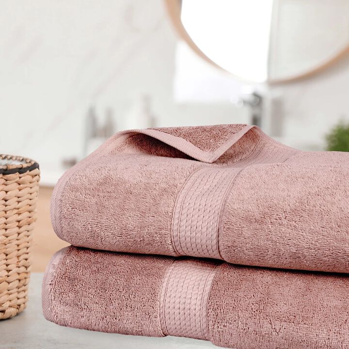 Egyptian Cotton Plush Bath Sheet Set of 2, Soft Absorbent Towels