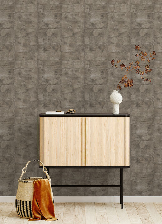 Clay Dark Grey Stone Wallpaper