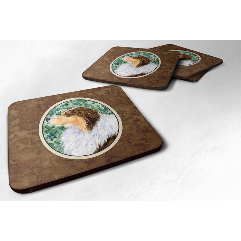 Caroline's Treasures SS8738FC Australian Shepherd Foam Coasters (Set of 4), 3.5 H x 3.5 W, Multicolor image number 0