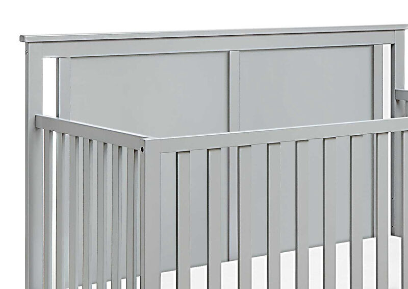 Suite Bebe Connelly Mini Crib Gray/Rockport Gray With Mattress Pad