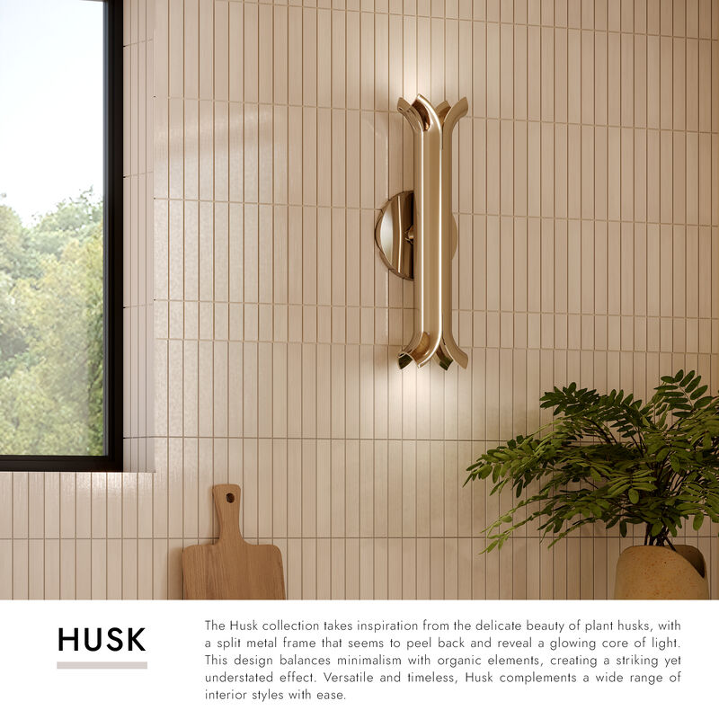 Husk 14-in Dimmable LED Wall Sconce image number 5