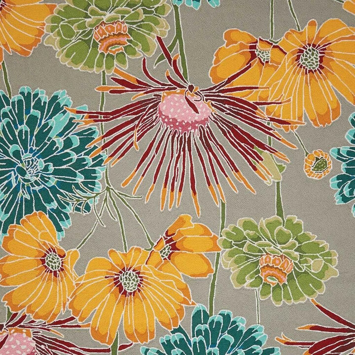 HomeRoots Floral Hand Carved Handmade Area Rug