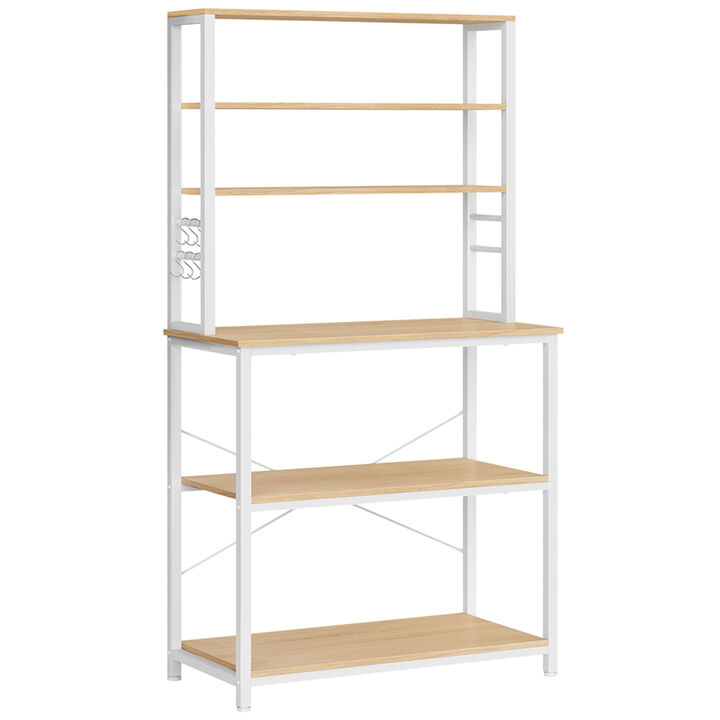 Bakers Rack for Kitchen with Storage Shelves and Organizer
