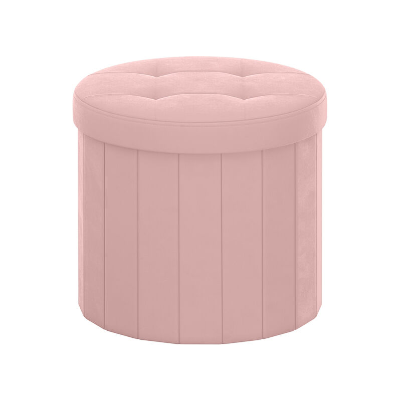 Round Ottoman Storage Bench with Removable Lid Footrest Seat image number 0